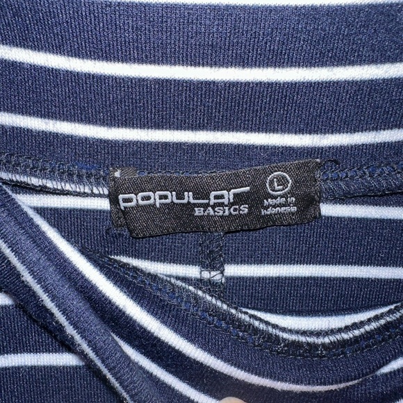 Popular Basics Stripe Mini Skirt L - Picture 5 of 7